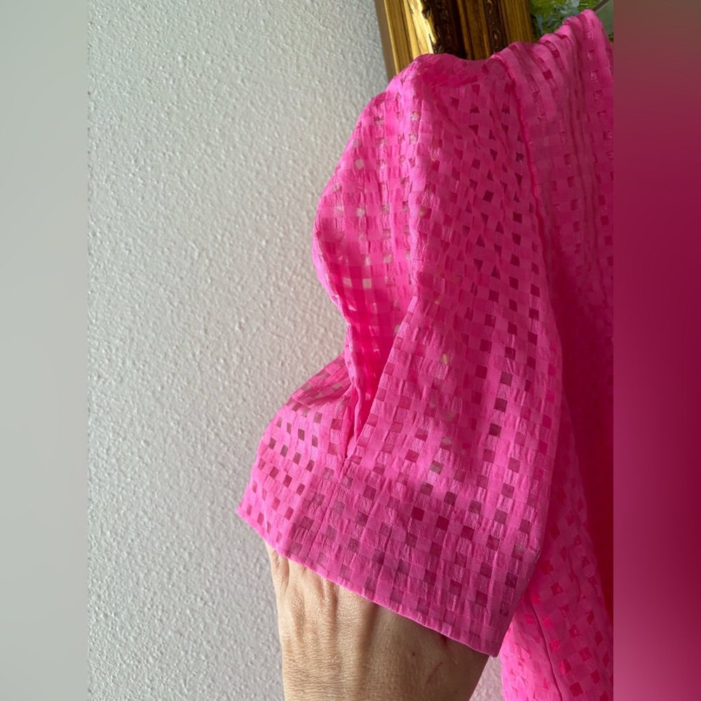 JODIFL Hot Pink Eyelet Blouse - Picture 3 of 6